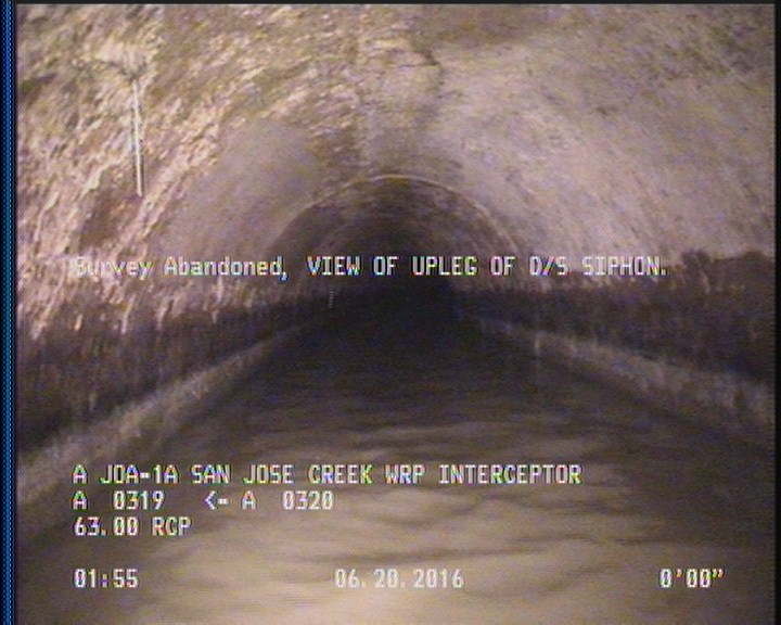 Survey Abandoned - VIEW OF UPLEG OF D/S SIPHON.