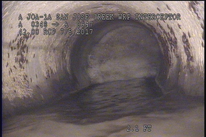 General Observation - VIEW OF THE DOWNLEG PIPE OF THE U/S SIPHON