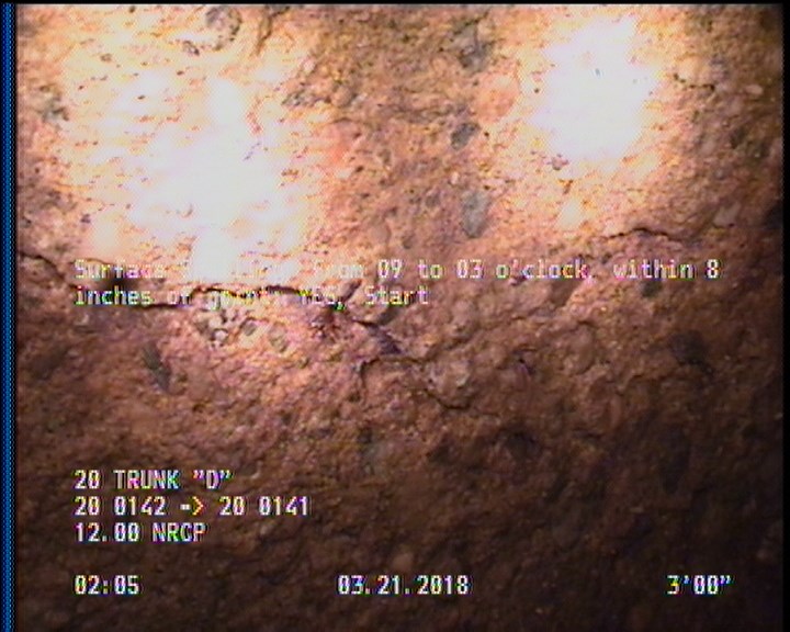 Surface Spalling, from 09 to 03 o'clock, within 8 inches of joint: YES, Start