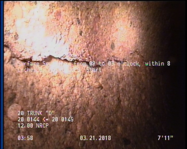Surface Spalling, from 09 to 03 o'clock, within 8 inches of joint: YES, Start