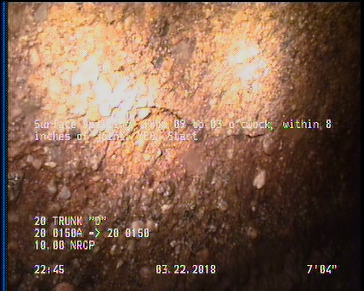 Surface Spalling, from 09 to 03 o'clock, within 8 inches of joint: YES, Start