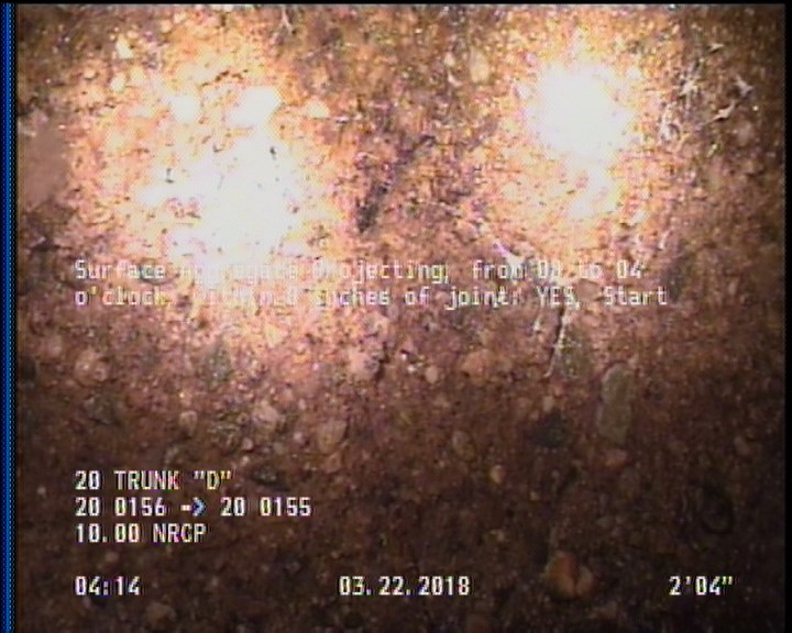 Surface Aggregate Projecting, from 08 to 04 o'clock, within 8 inches of joint: YES, Start