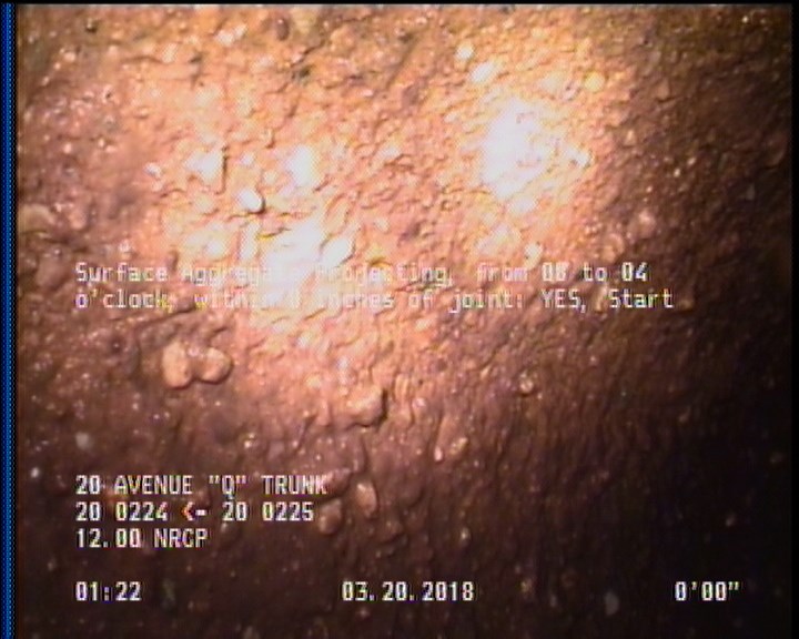 Surface Aggregate Projecting, from 08 to 04 o'clock, within 8 inches of joint: YES, Start