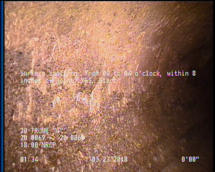 Surface Spalling, from 08 to 04 o'clock, within 8 inches of joint: YES, Start
