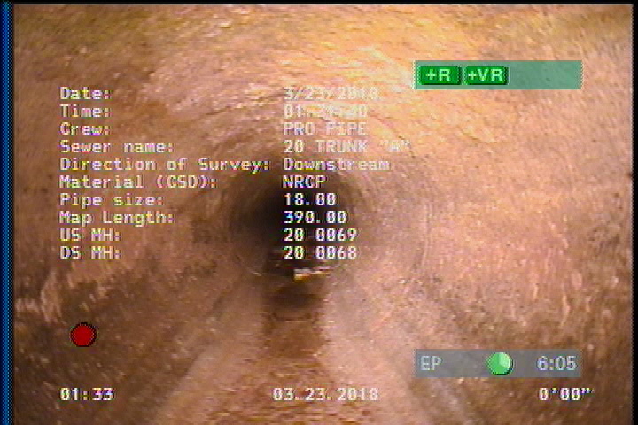 Downstream Manhole, Survey Ends - 20 0068