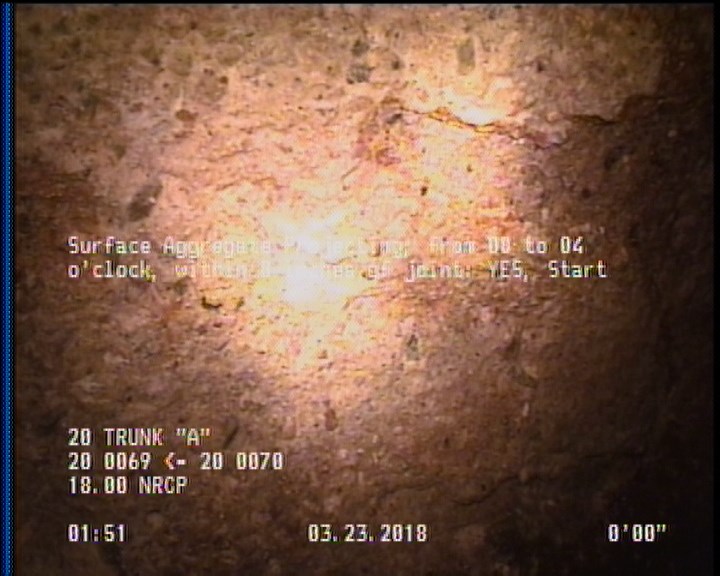 Surface Aggregate Projecting, from 08 to 04 o'clock, within 8 inches of joint: YES, Start