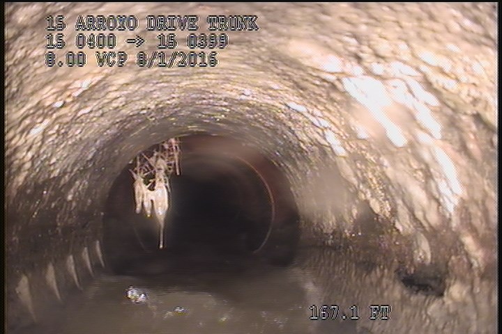 Survey Abandoned - CAMERA NOT PASS LINK PIPE
