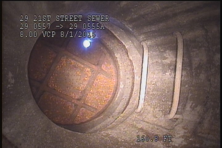Downstream Manhole, Survey Ends - 02:13 PM