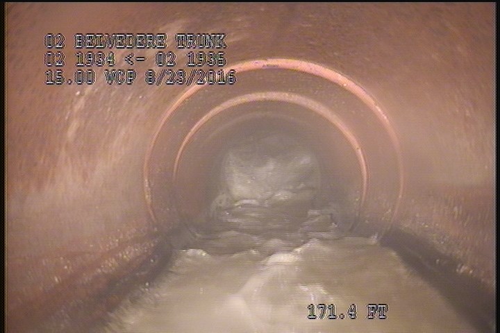 Upstream Manhole, Survey Ends - 9:22 AM
