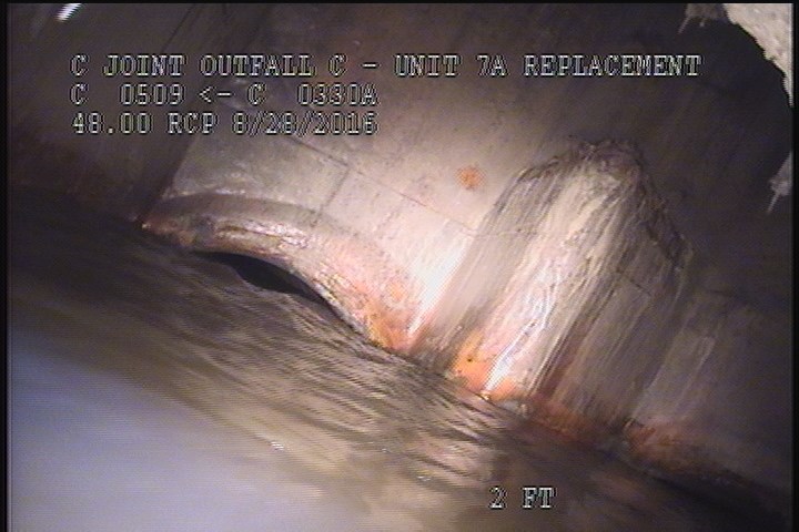 Downstream Manhole, Survey Ends - ABLE TO SEE MH. C 330A