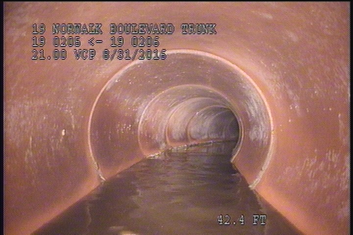 Downstream Manhole, Survey Begins - 8:45 AM