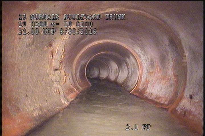 Downstream Manhole, Survey Begins - 1:09 PM