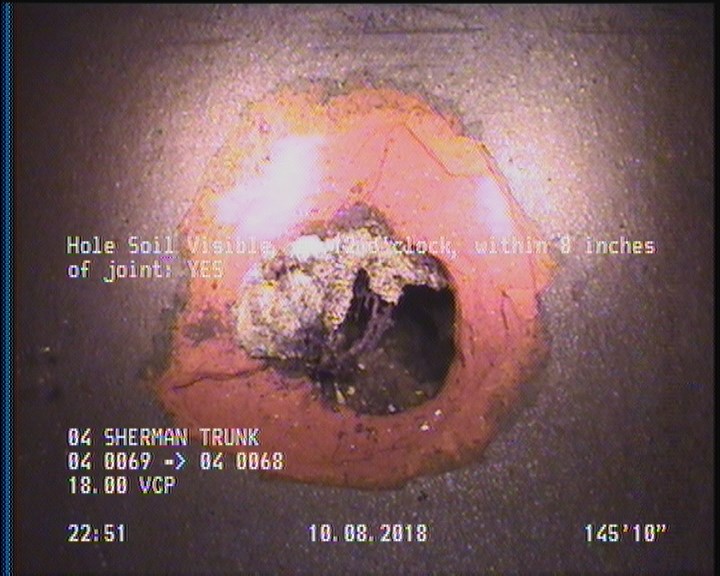 Hole Soil Visible, at 12 o'clock, within 8 inches of joint: YES