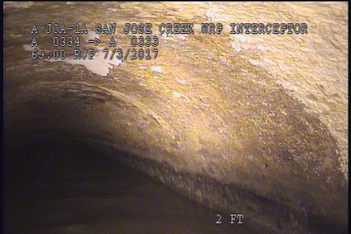 Surface Spalling, from 09 to 03 o'clock, within 8 inches of joint: YES