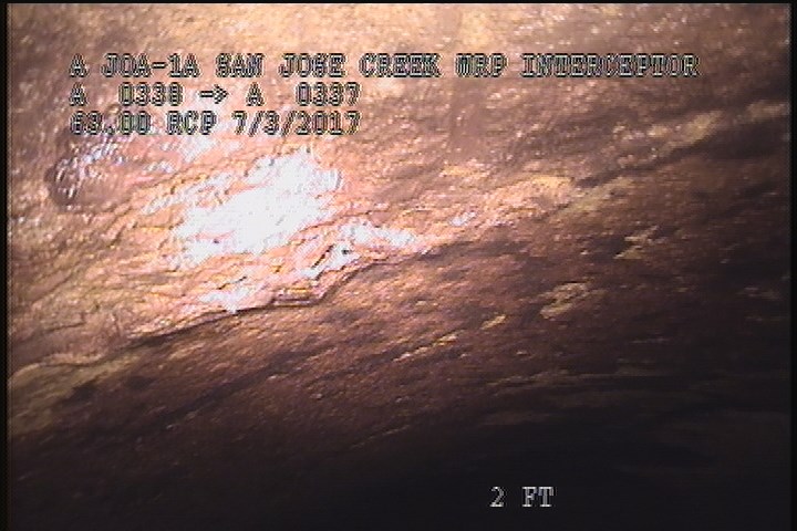 Surface Spalling, from 08 to 04 o'clock, within 8 inches of joint: YES