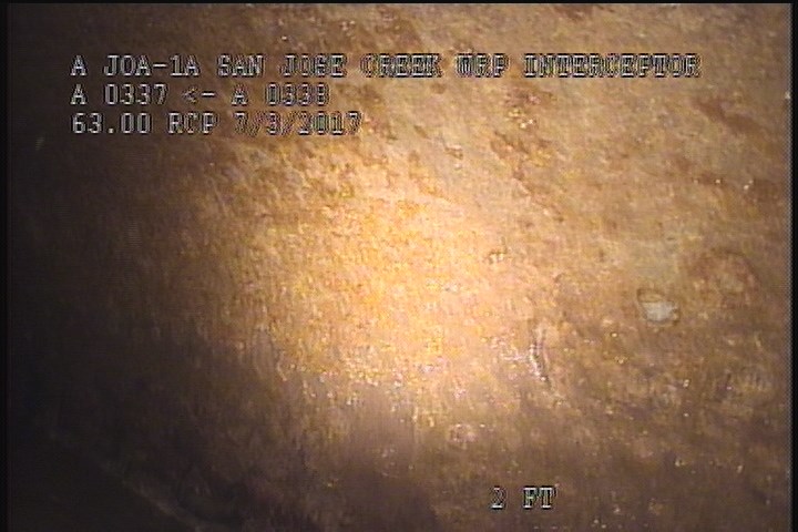 Surface Spalling, from 08 to 04 o'clock, within 8 inches of joint: YES
