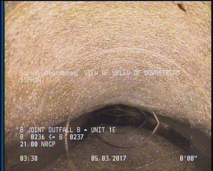 Survey Abandoned - VIEW OF UPLEG OF DOWNSTREAM SIPHON.