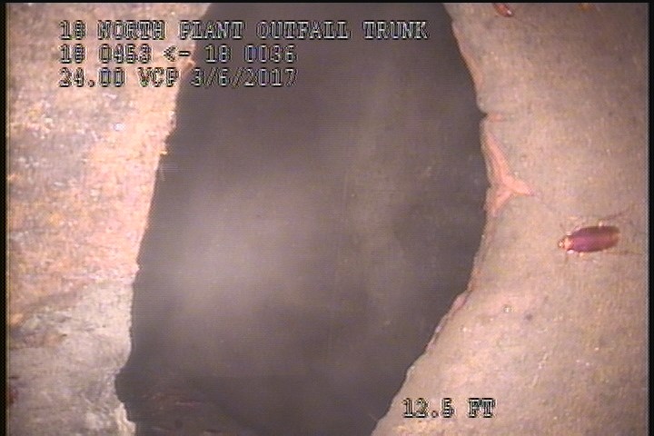 Upstream Manhole, Survey Ends - 6:15AM STOPLOG IN PLACE