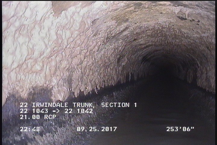 Deposits Attached Encrustation, 5 %of cross sectional area, from 08 to 04 o'clock, , within 8 inches of joint: NO, Start