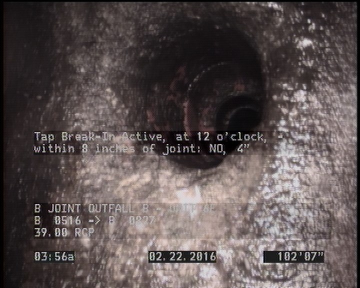 Tap Break-In Active, at 12 o'clock, -, within 8 inches of joint: NO, 4"
