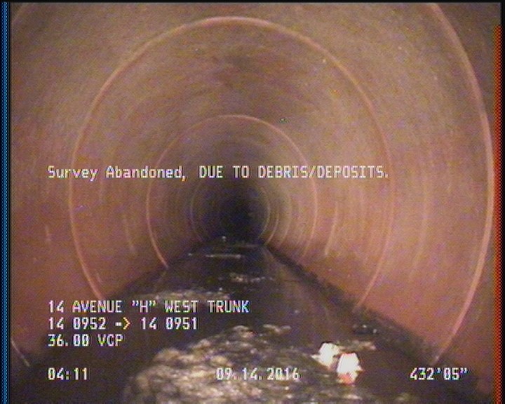 Survey Abandoned - DUE TO DEBRIS/DEPOSITS.