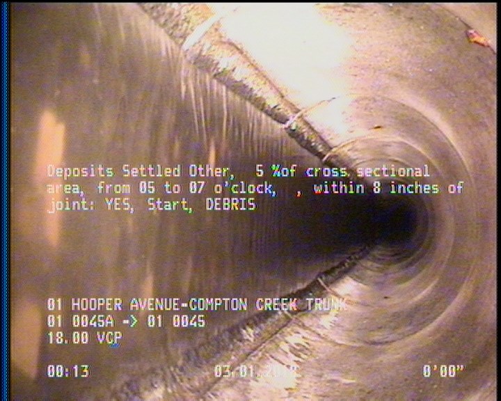 Upstream Manhole, Survey Begins - 01 0045A