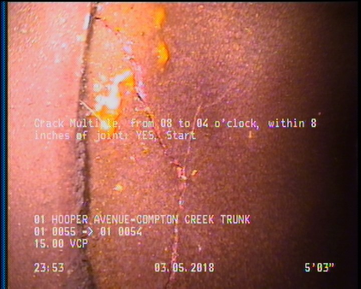 Crack Multiple, from 08 to 04 o'clock, within 8 inches of joint: YES, Start
