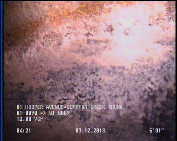 Deposits Attached Grease, 5 %of cross sectional area, from 03 to 09 o'clock, , within 8 inches of joint: YES, Start