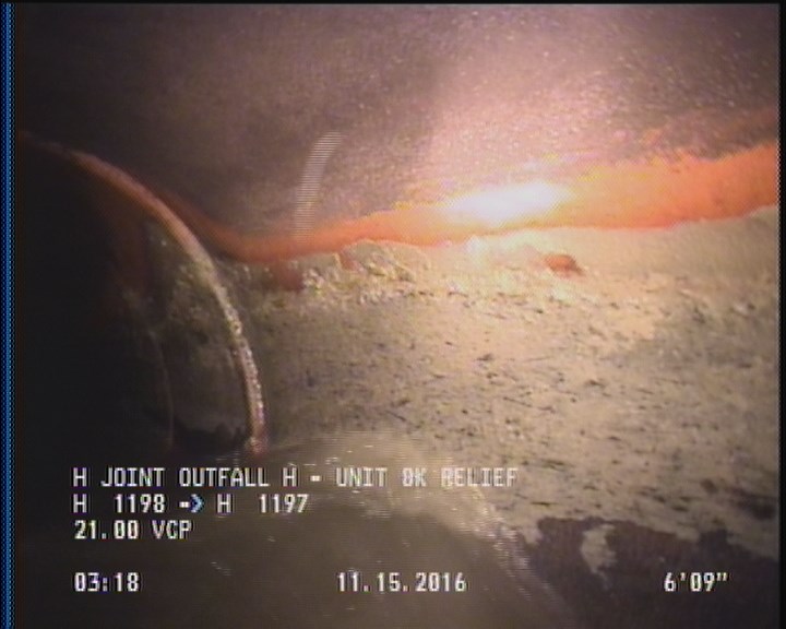 Deposits Attached Grease, 5 %of cross sectional area, from 03 to 09 o'clock, , within 8 inches of joint: YES, Start