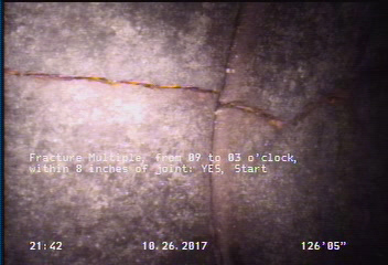 Fracture Multiple, from 09 to 03 o'clock, within 8 inches of joint: YES, Start