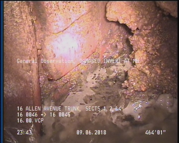 General Observation - DAMAGED INVERT AT MH