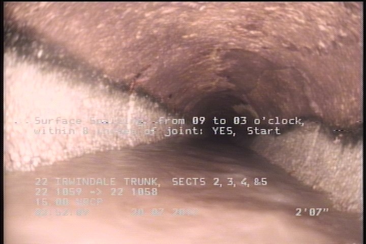 Surface Spalling, from 09 to 03 o'clock, within 8 inches of joint: YES, Start