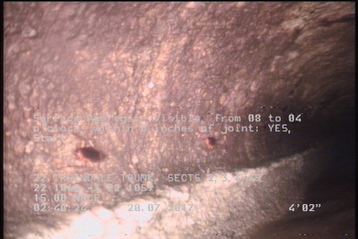 Surface Aggregate Visible, from 08 to 04 o'clock, within 8 inches of joint: YES, Start
