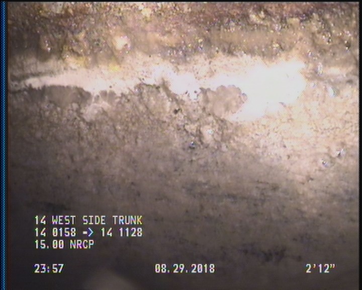 Deposits Attached Grease, 5 %of cross sectional area, from 03 to 09 o'clock, , within 8 inches of joint: YES, Start