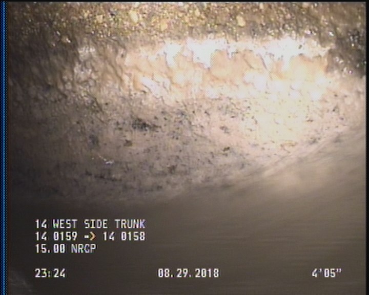 Deposits Attached Grease, 5 %of cross sectional area, from 03 to 09 o'clock, , within 8 inches of joint: YES, Start