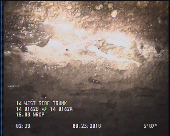 Deposits Attached Grease, 5 %of cross sectional area, from 03 to 09 o'clock, , within 8 inches of joint: YES, Start