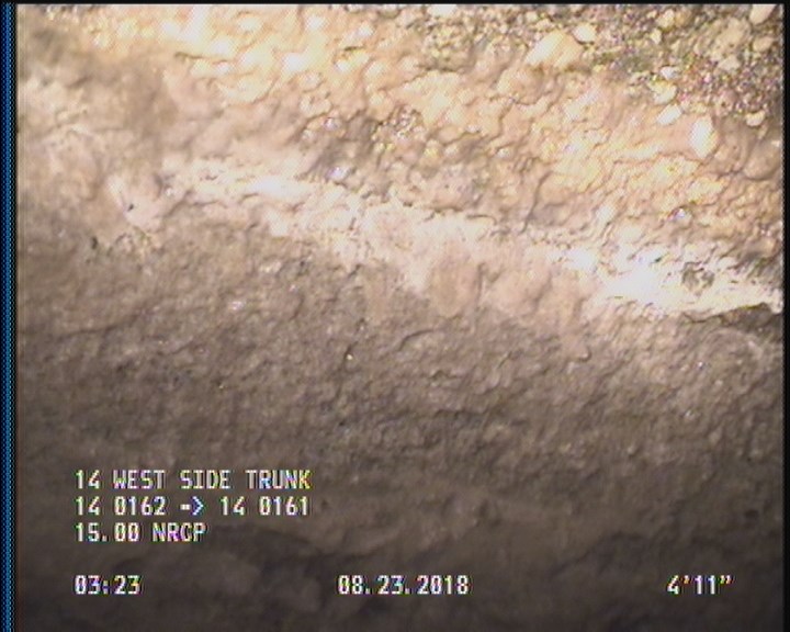 Deposits Attached Grease, 5 %of cross sectional area, from 03 to 09 o'clock, , within 8 inches of joint: YES, Start