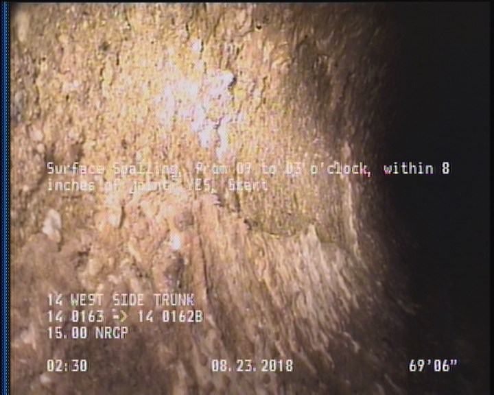 Surface Spalling, from 09 to 03 o'clock, within 8 inches of joint: YES, Start