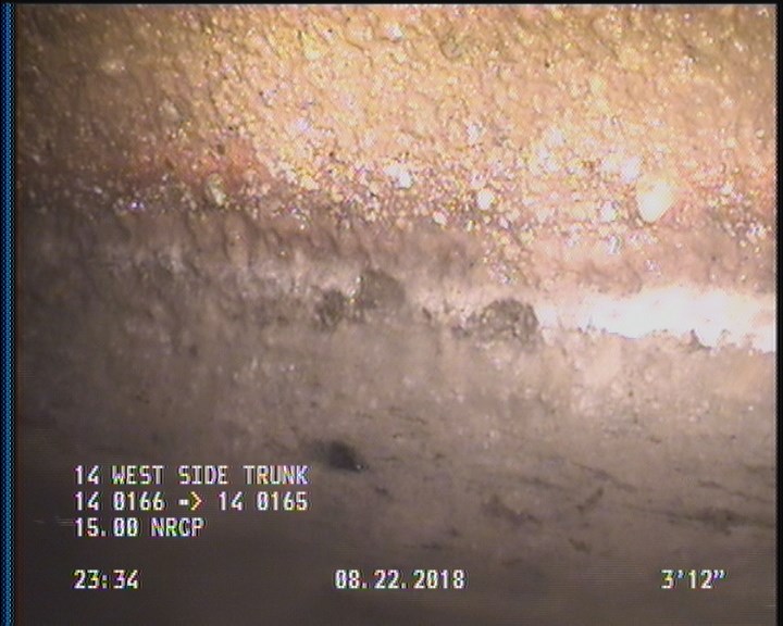 Deposits Attached Grease, 5 %of cross sectional area, from 03 to 09 o'clock, , within 8 inches of joint: YES, Start