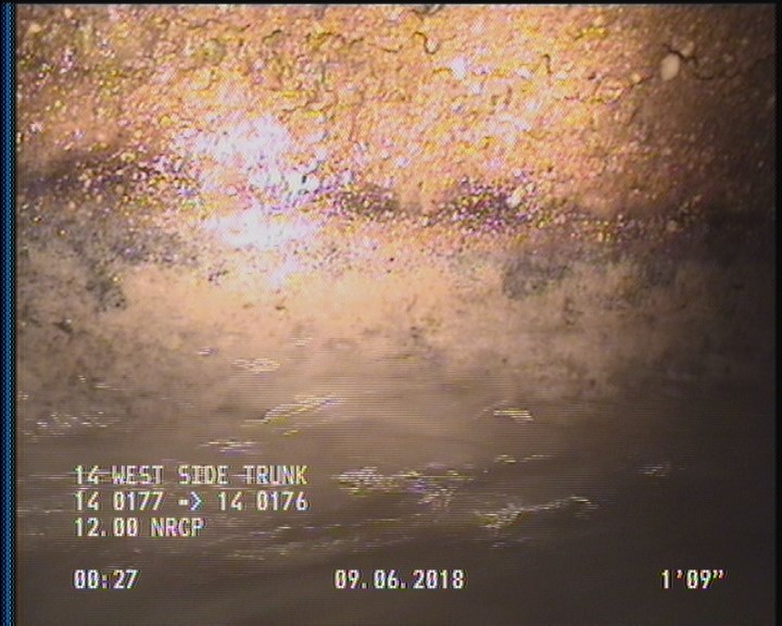 Deposits Attached Grease, 5 %of cross sectional area, from 03 to 09 o'clock, , within 8 inches of joint: YES, Start