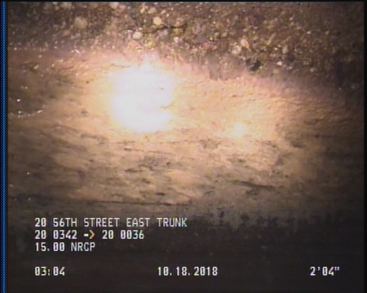 Deposits Attached Grease, 5 %of cross sectional area, from 03 to 09 o'clock, , within 8 inches of joint: YES, Start