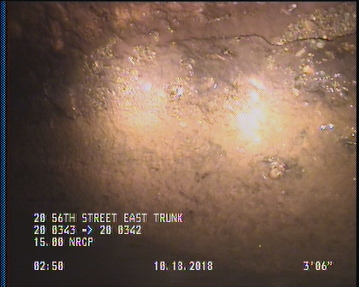 Deposits Attached Grease, 5 %of cross sectional area, from 03 to 09 o'clock, , within 8 inches of joint: YES, Start