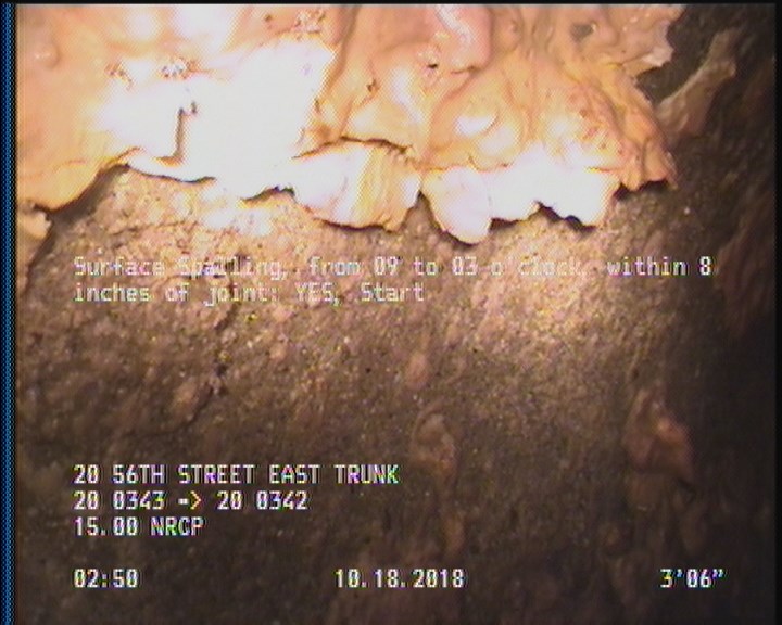 Surface Spalling, from 09 to 03 o'clock, within 8 inches of joint: YES, Start