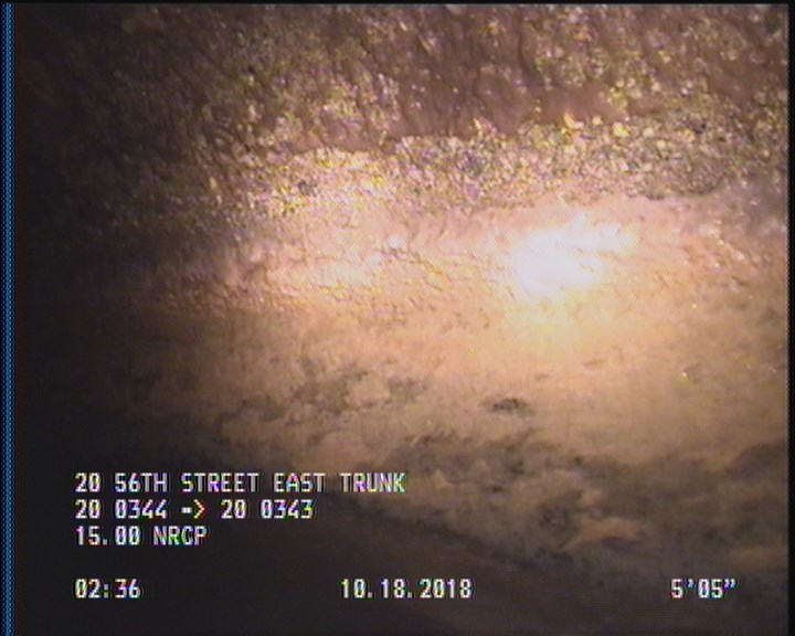 Deposits Attached Grease, 5 %of cross sectional area, from 03 to 09 o'clock, , within 8 inches of joint: YES, Start