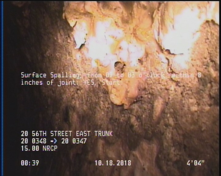 Surface Spalling, from 09 to 03 o'clock, within 8 inches of joint: YES, Start