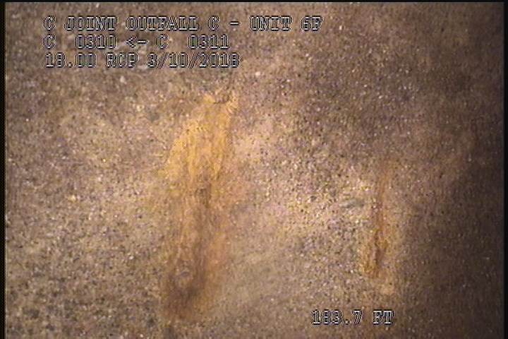 Surface Reinforcement Visible, from 09 to 10 o'clock, within 8 inches of joint: NO - CIRCUM REBAR