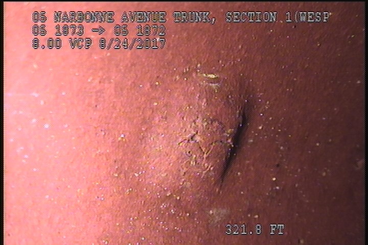 Surface Spalling, from 09 to 10 o'clock, within 8 inches of joint: NO - BLISTERING SUFACE