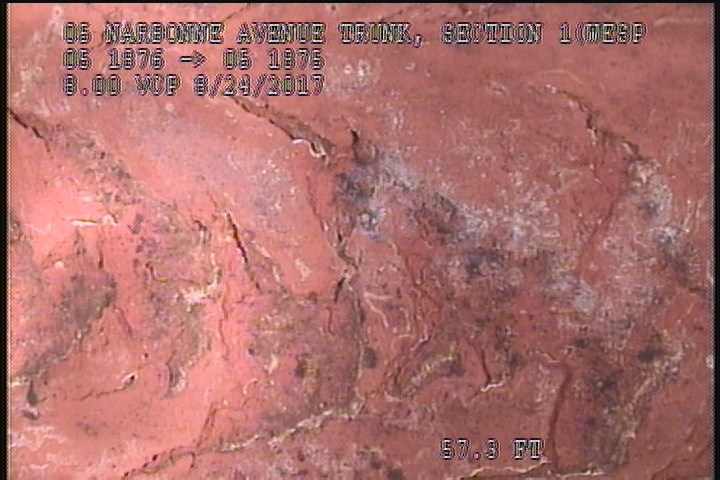 Surface Spalling, from 01 to 03 o'clock, within 8 inches of joint: YES - CHIPPED OUTER SURFACE