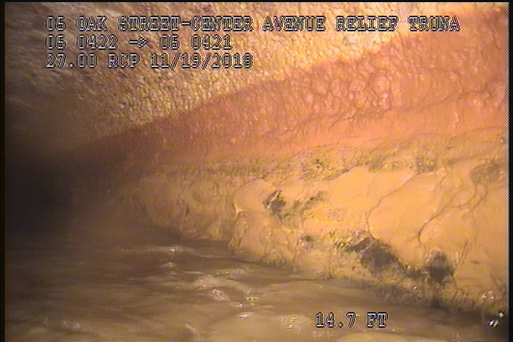 Deposits Attached Grease, 10 %of cross sectional area, from 03 to 09 o'clock, , within 8 inches of joint: YES, Start
