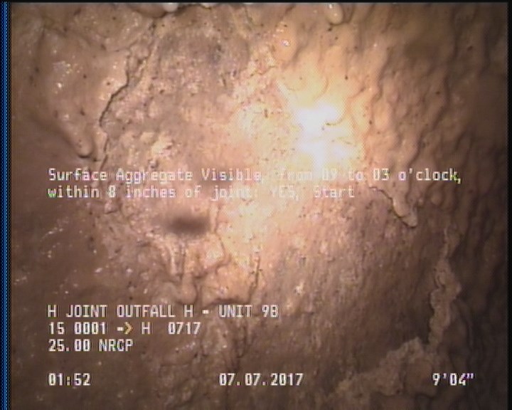 Surface Aggregate Visible, from 09 to 03 o'clock, within 8 inches of joint: YES, Start
